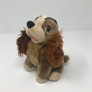 Small Vintage Lady and the Tramp Brown Puppy Dog Plush Stuffed Animal Soft Toy